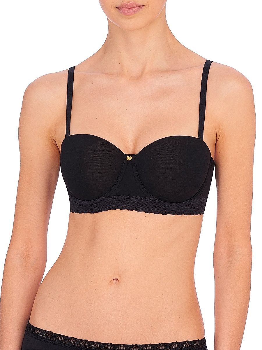 Women's Truly Smooth Longline Strapless Bra - Black - Size 38C