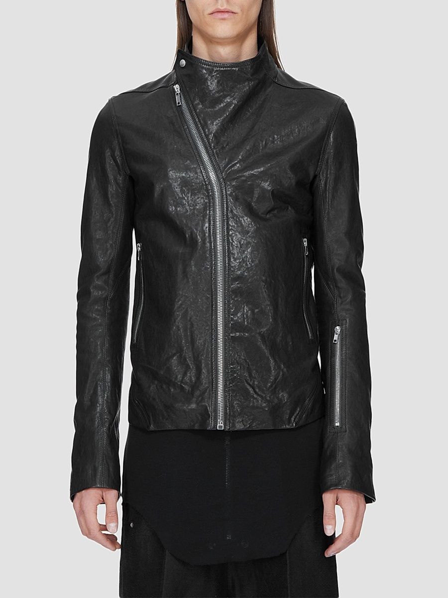 Men's Release Leather Jacket - Black - Size 40
