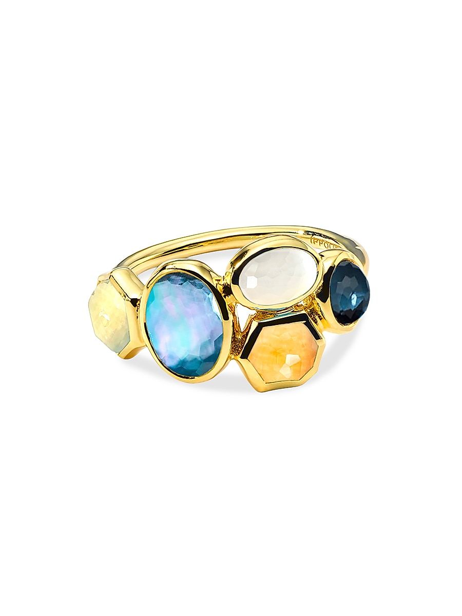 Women's Rock Candy Gelato 18K Yellow Gold & Multi-Stone Cluster Ring - Gold - Size 7