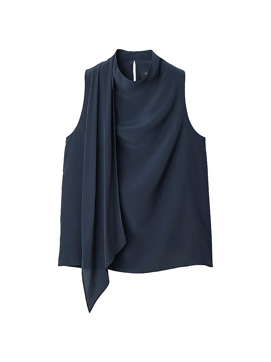 Women's Adela Scarf Silk Top - Salute - Size XL