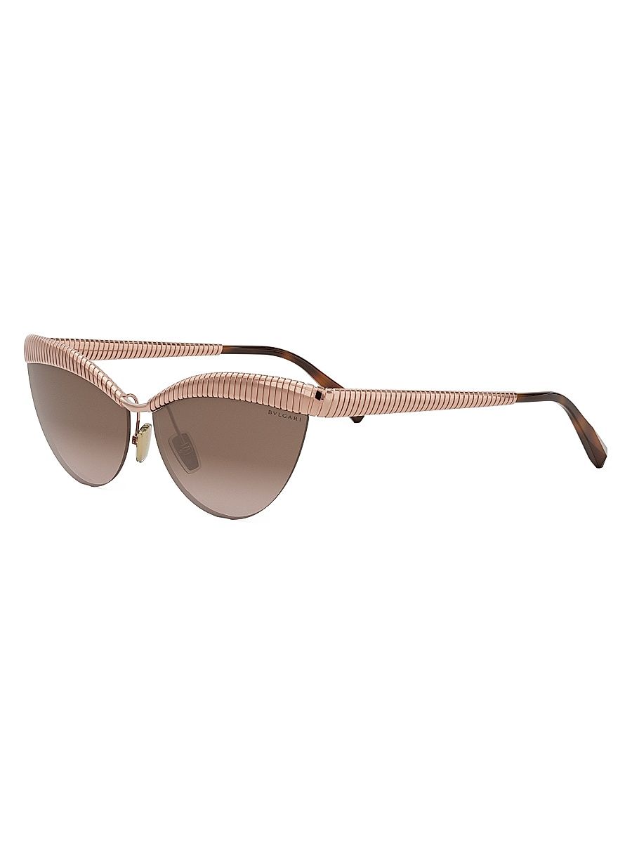 Women's Tubogas 61MM Oval Sunglasses - Brown Rose Gold Brown