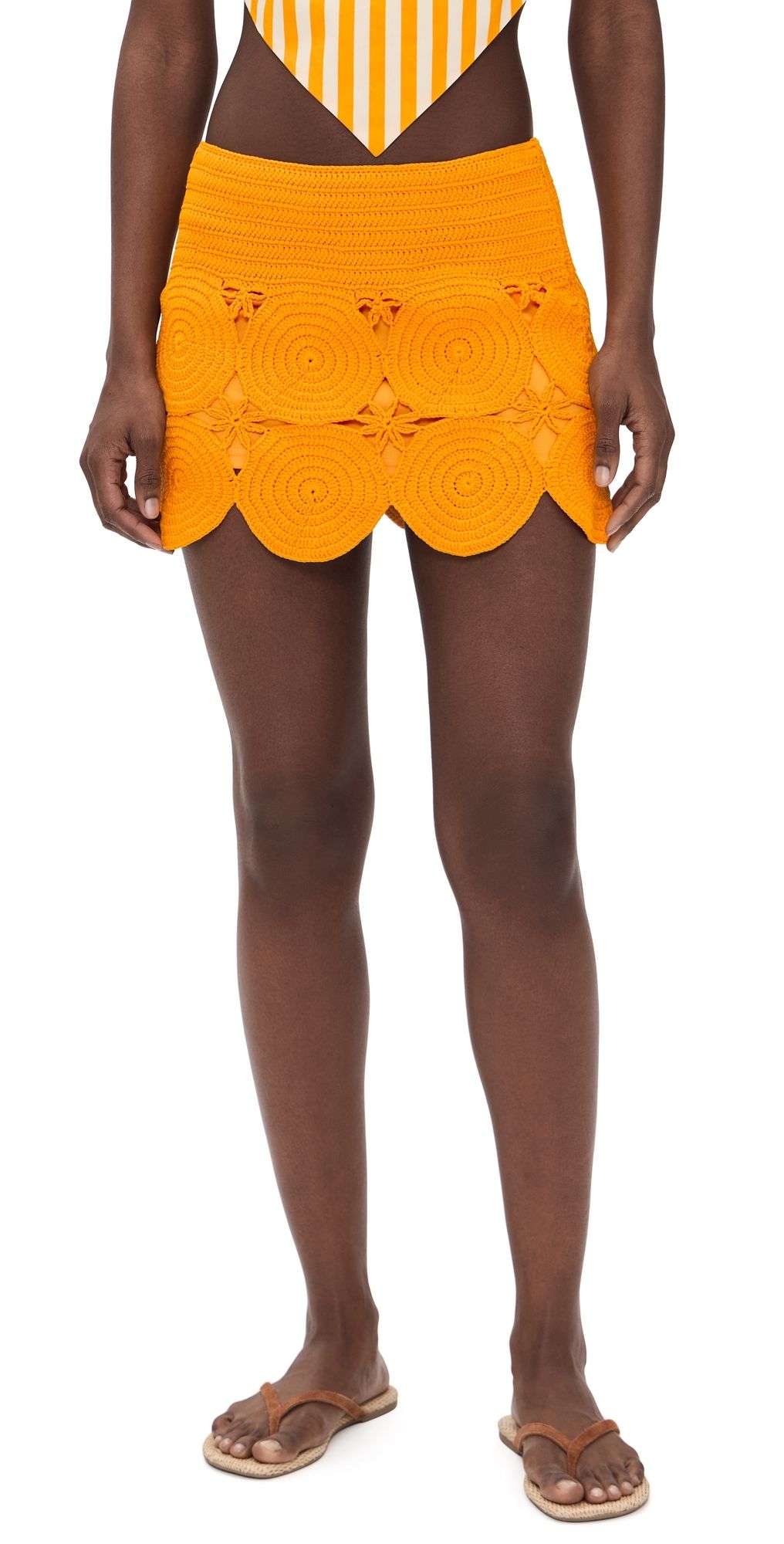 SIMONMILLER Beep Beep Miniskirt Sherbet Orange XS