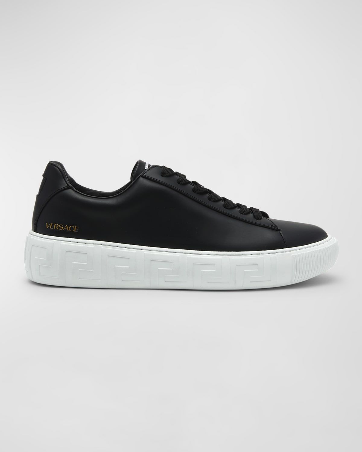 Men & apos;s Greca Leather Low-Top Sneakers