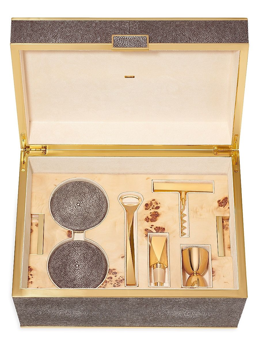 AERIN Classic Shagreen Bar Set