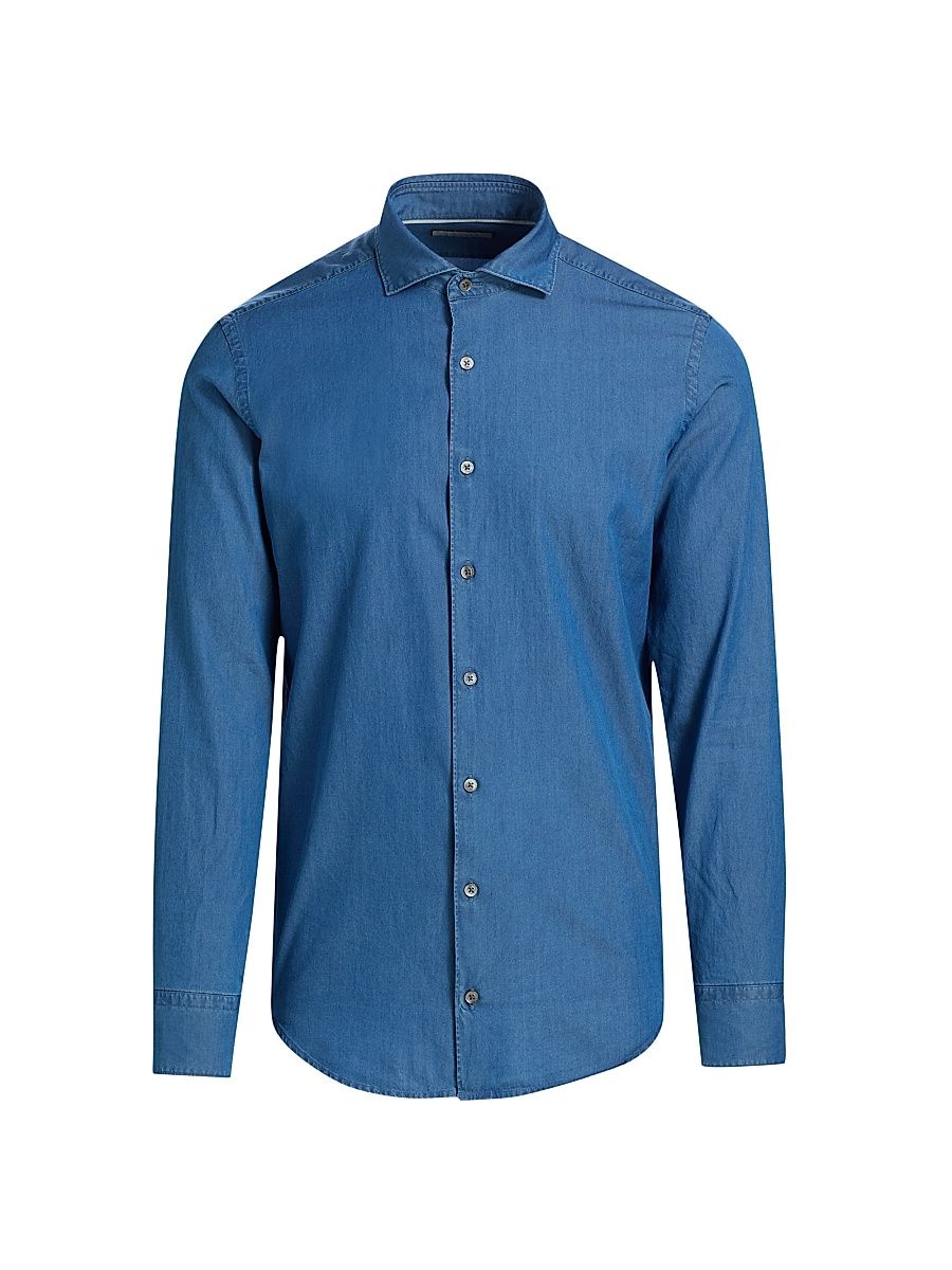 Men's Chambrey Sport Shirt - Blue - Size Medium