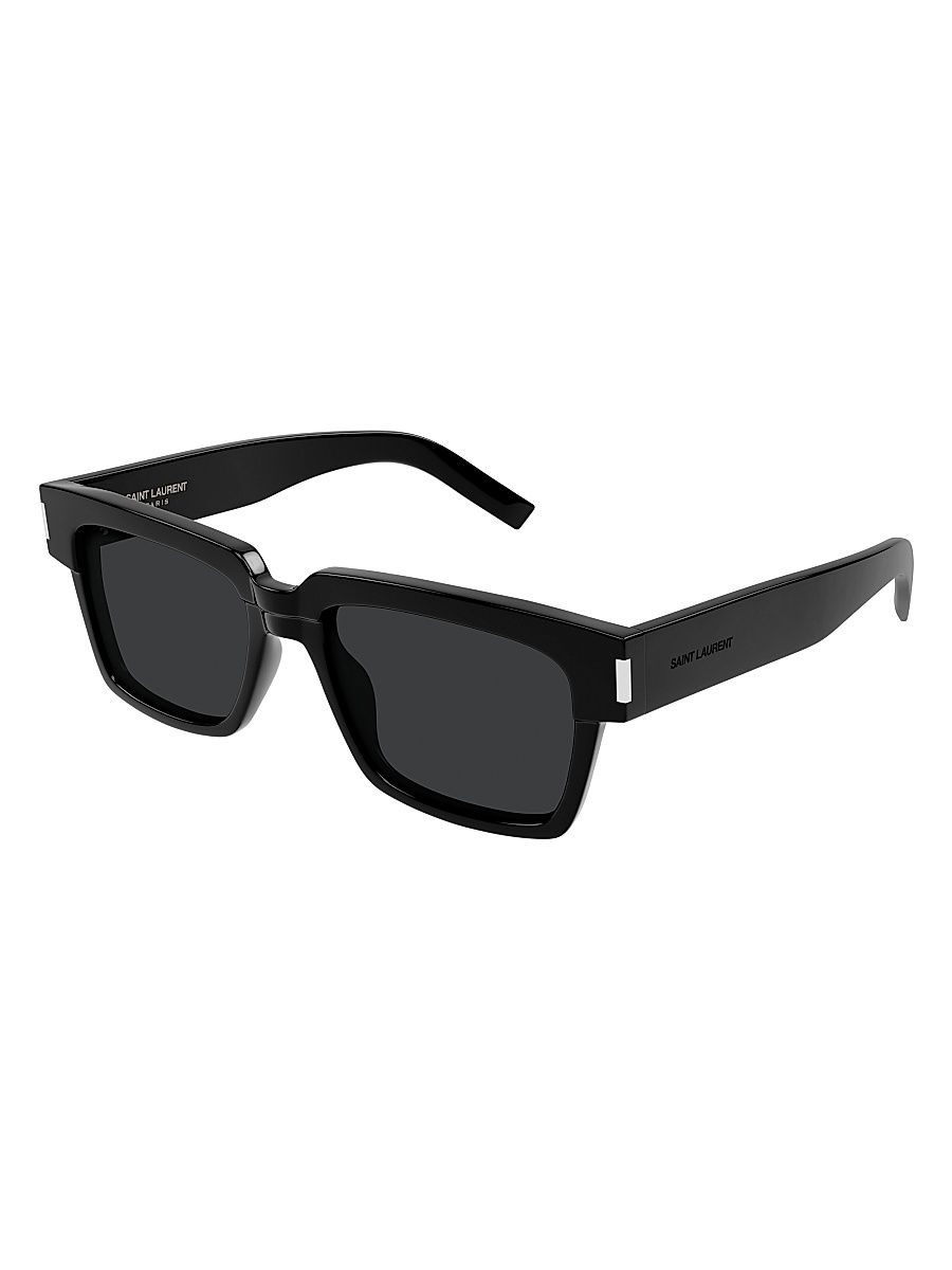 Men's Corner Angle L SL 732 Vadim 54MM Squared Sunglasses - Dark Grey Black