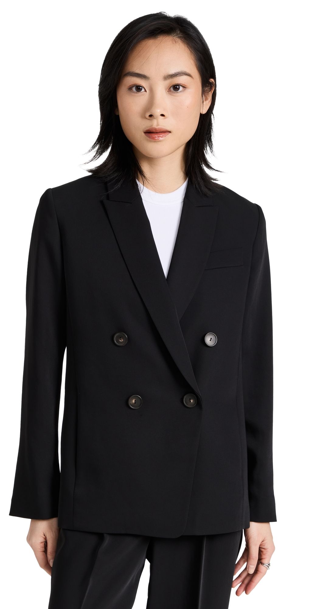 Vince Crepe Suiting Blazer Black 14