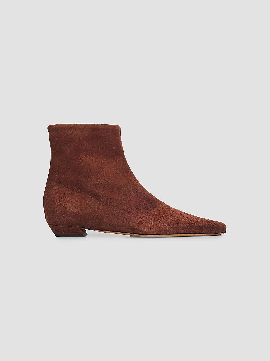 Proenza Schouler Women's Trap 25MM Suede Ankle Boots - Chocolate - Size 12