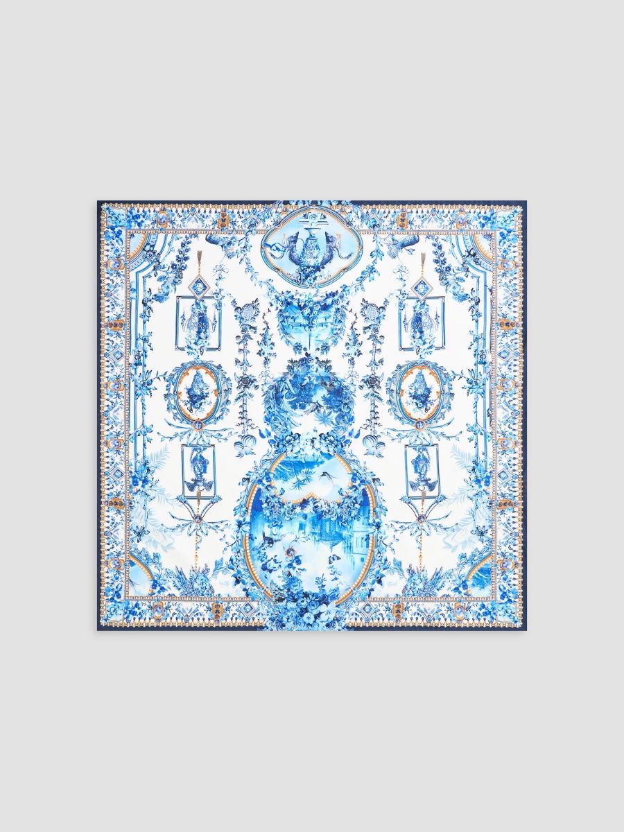 Camilla Women's The Porcelain Parlor Silk Foulard Scarf - The Porcelain Parlour