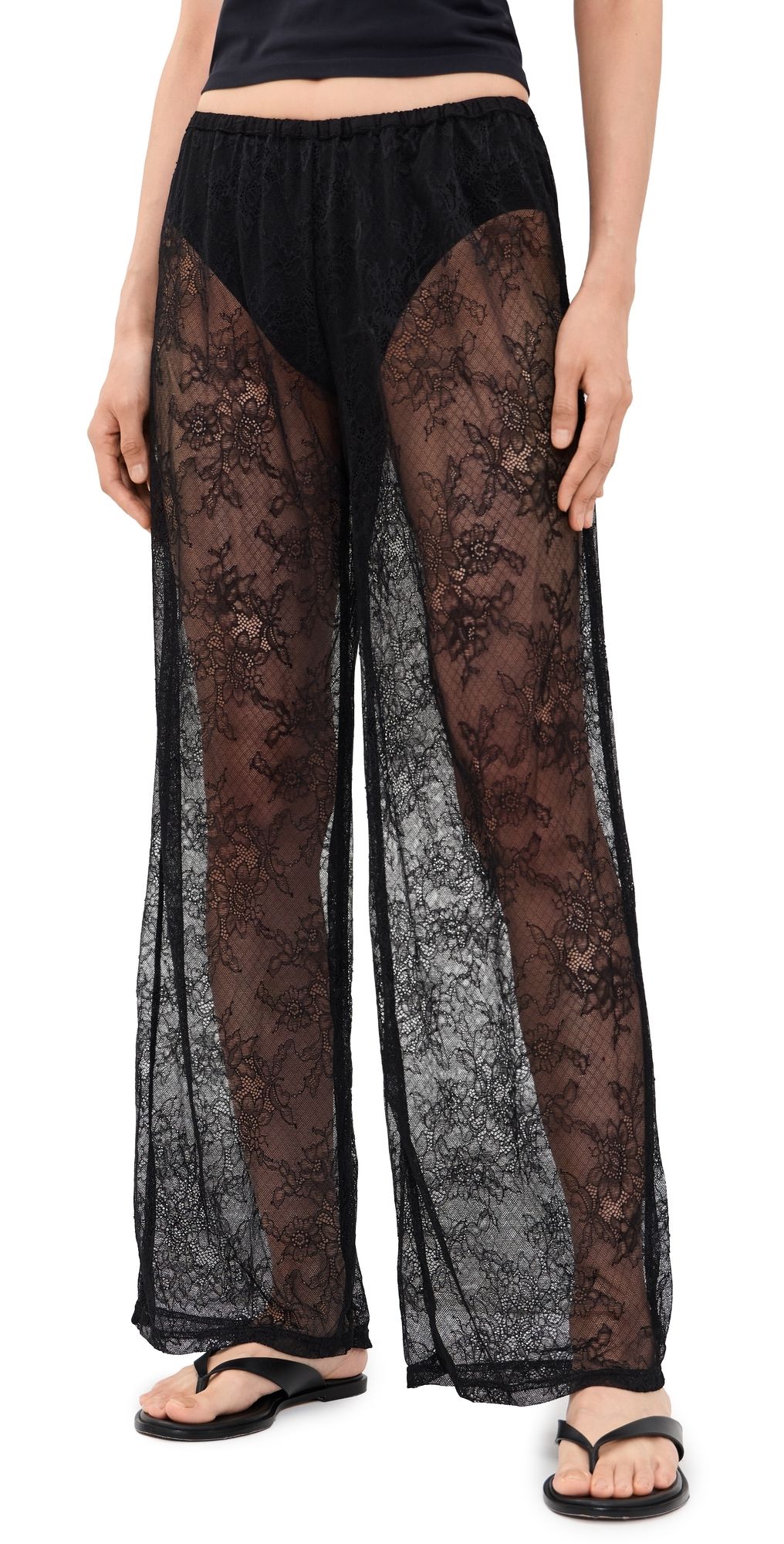 Runaway the Label Moda Straight Lace Pants Black S