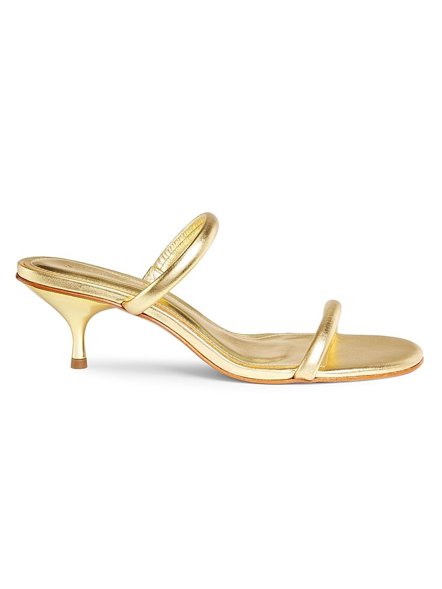 Women's Taliah Metallic Leather Sandals - Gold - Size 8