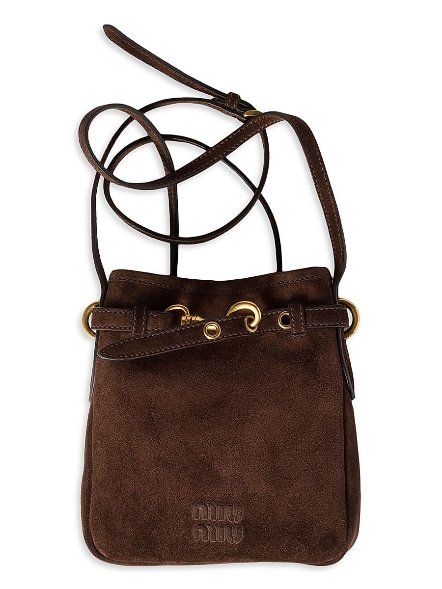 Women's Suede Pouch - Brown