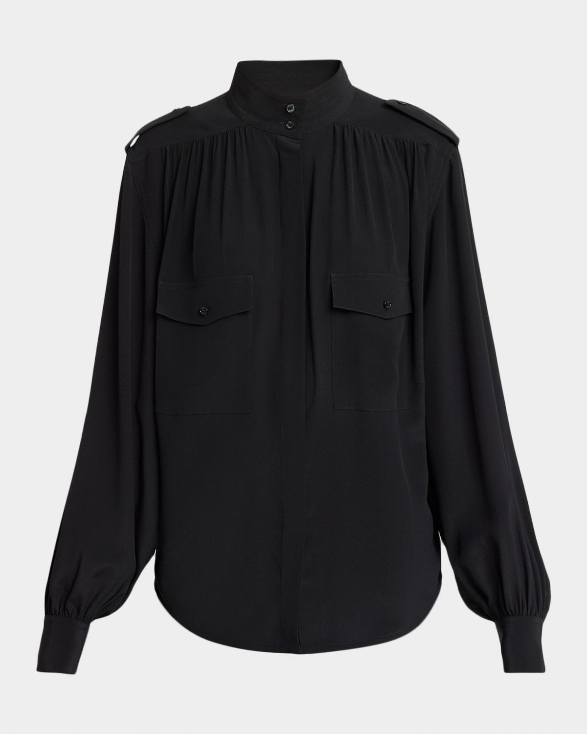 Organic Silk Crepe De Chine Top