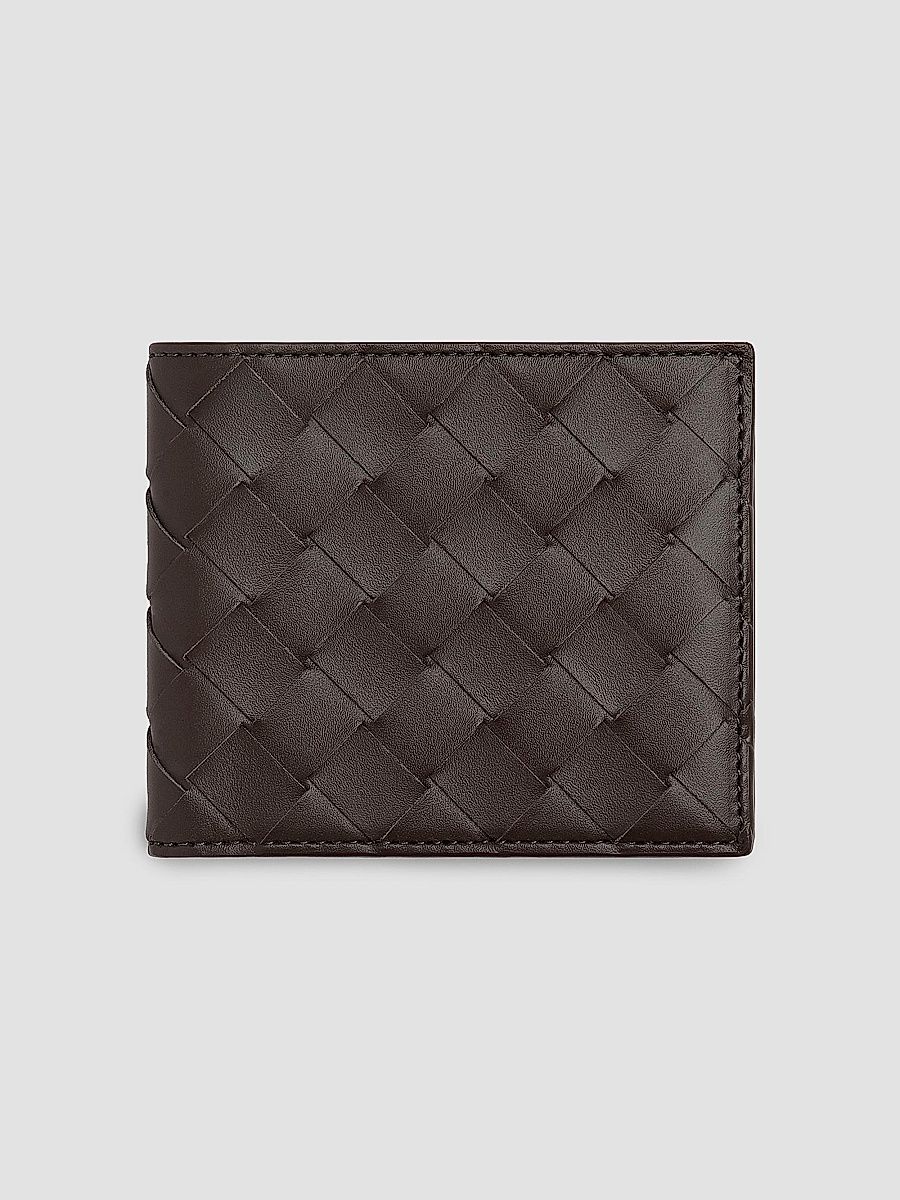 Bottega Veneta Men's Intrecciato Leather Bifold Wallet - Fondant Silver
