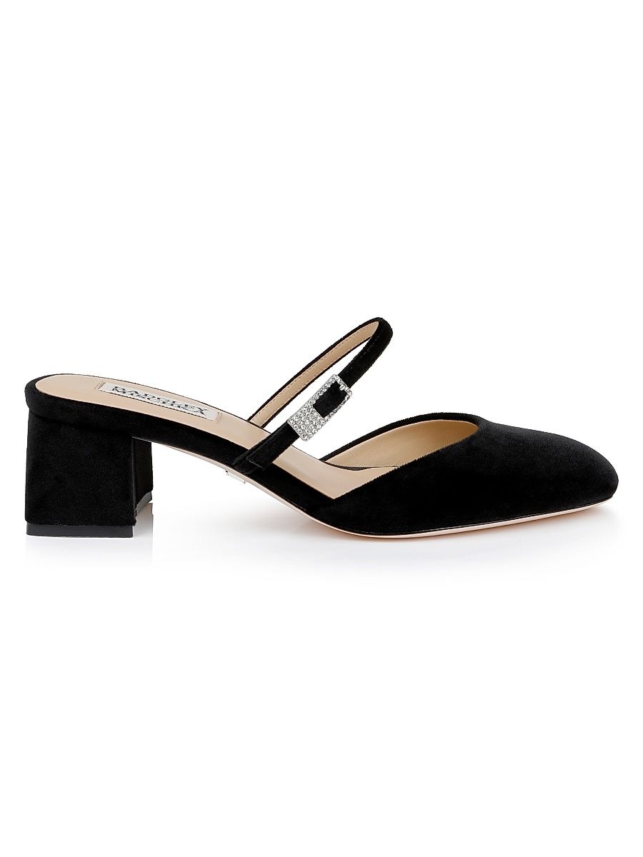 Women's Valarie 50MM Velvet Pumps - Black Velvet - Size 11