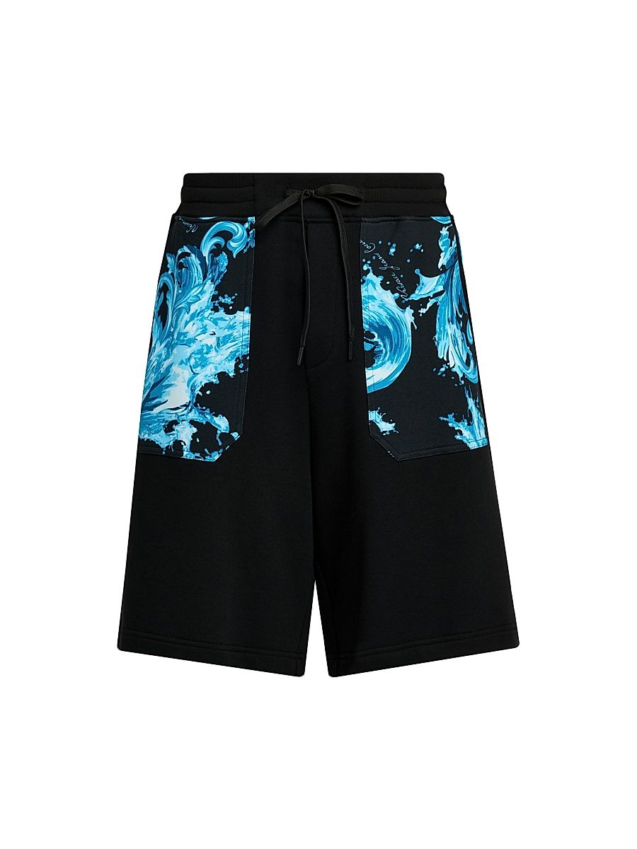 Men's Cotton Gym Shorts - Black - Size XXL