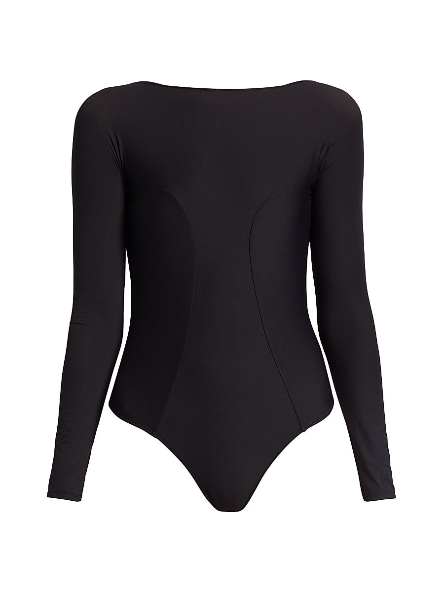 Women's Echauffe Backless Bodysuit - Black - Size Large