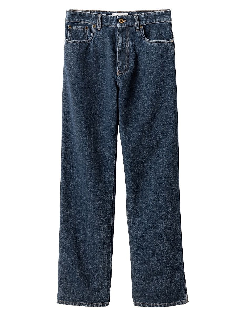 Women's Flocked Denim Trousers - Blue - Size 27