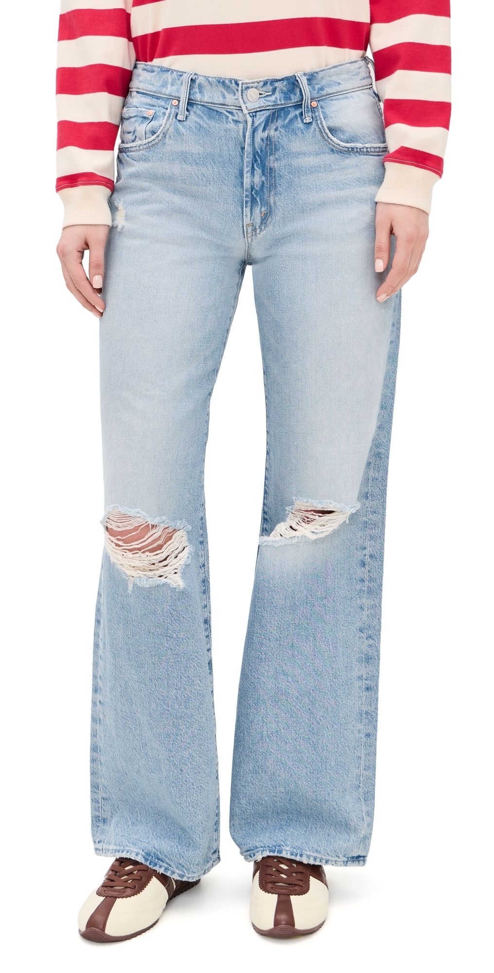 MOTHER The Mid Rise Maven Sneak Jeans Reelin It In 29