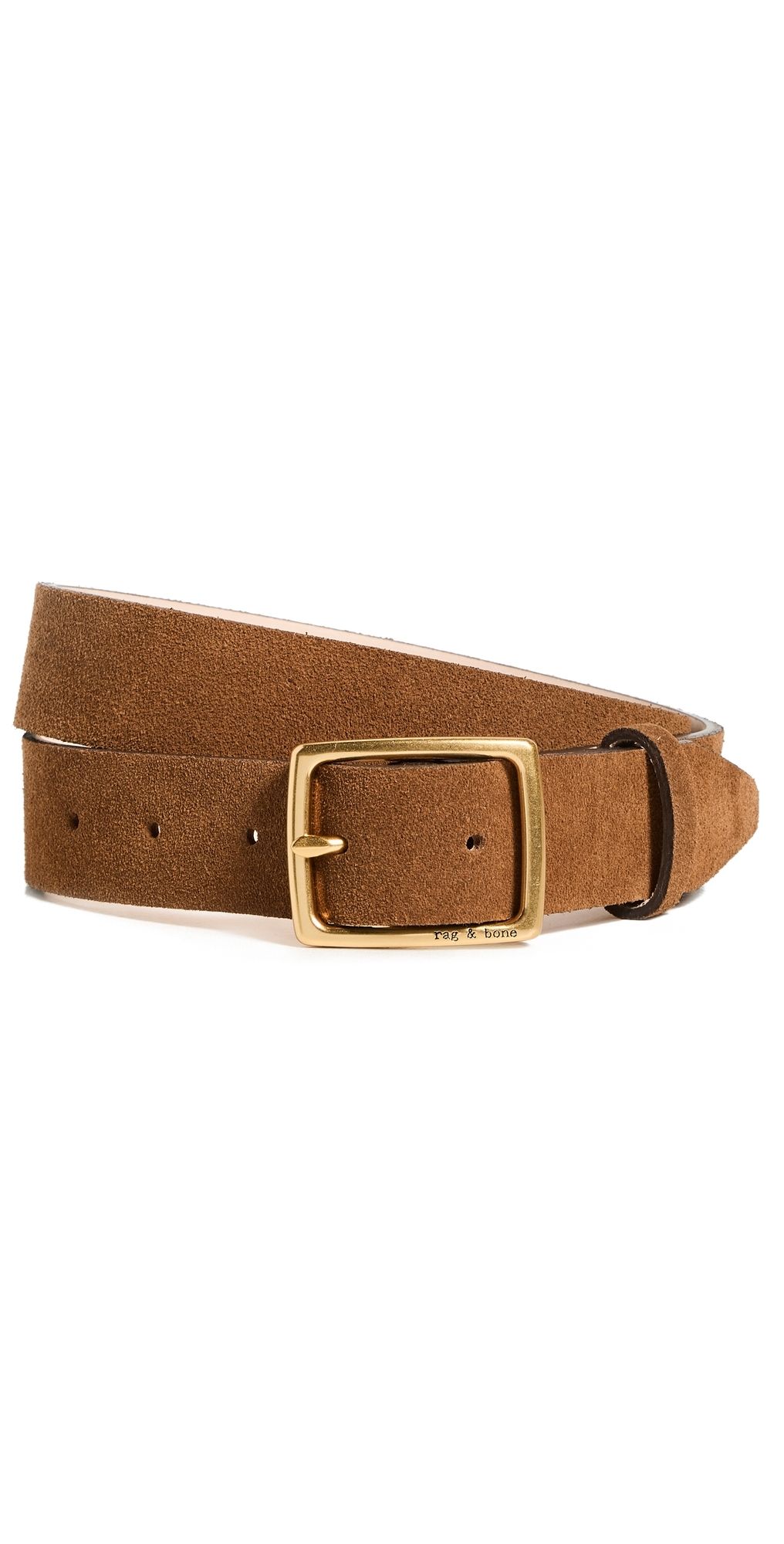 rag & bone Boyfriend Belt Brown Wood Suede S