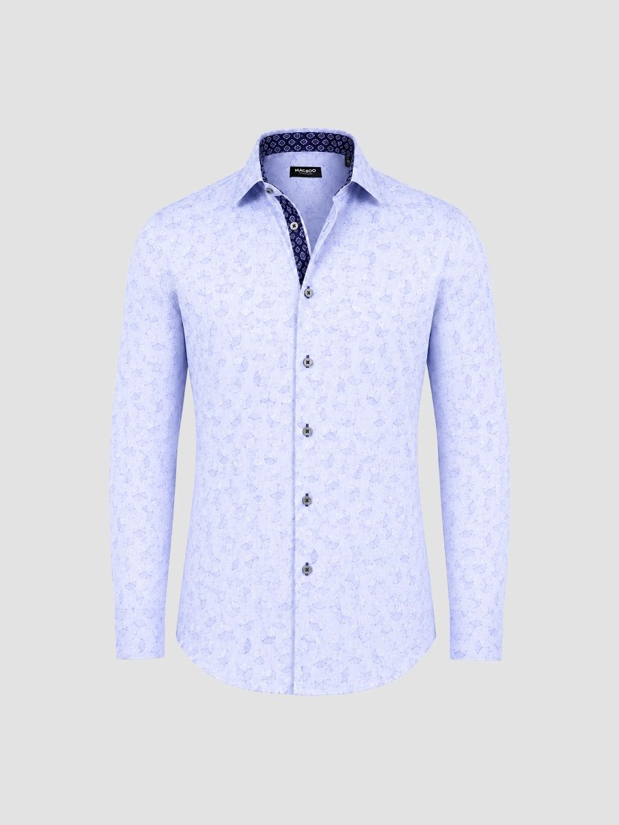 Maceoo Men's Fibonacci Woven Shirt - Blue - Size XXXL