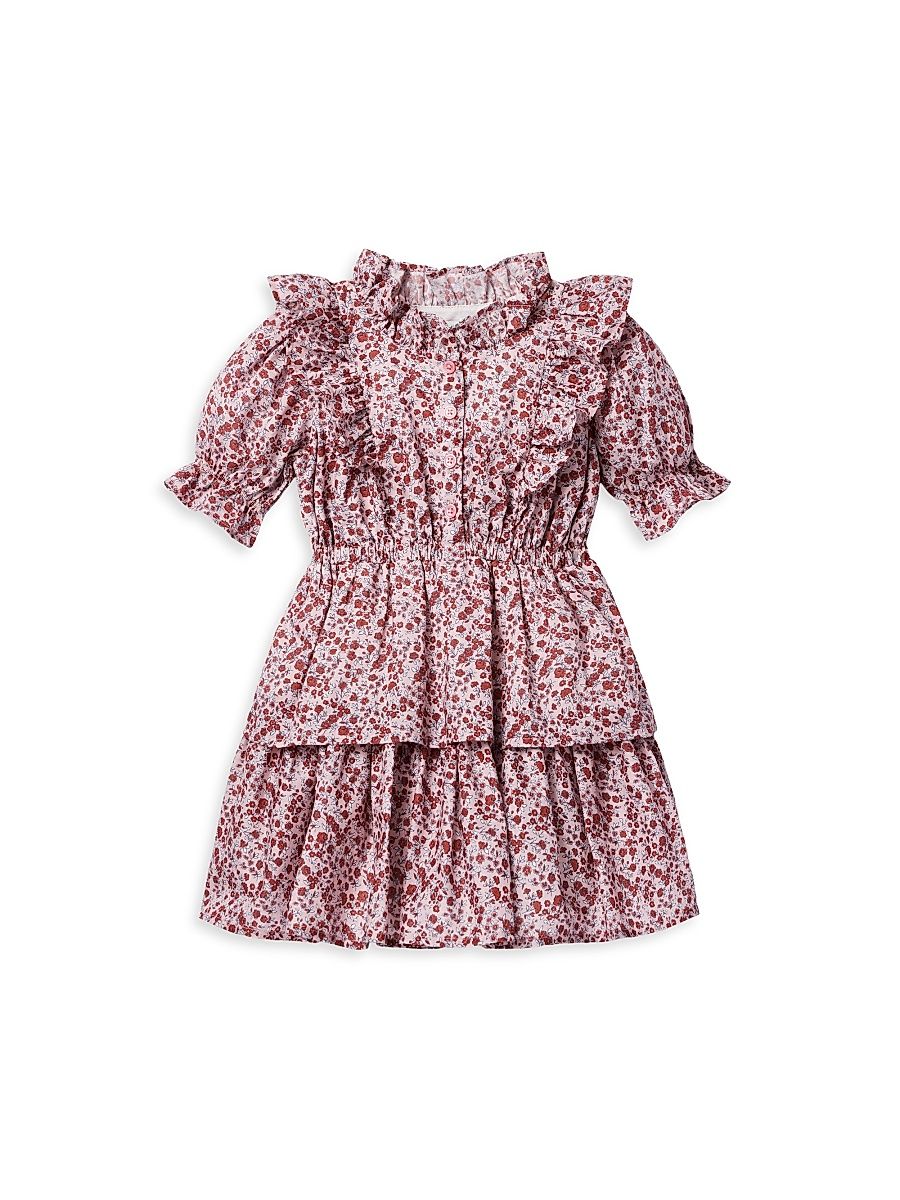 Baby Girl's, Little Girl's & Girl's Floral Ruffle-Trim Dress - Pink - Size 8