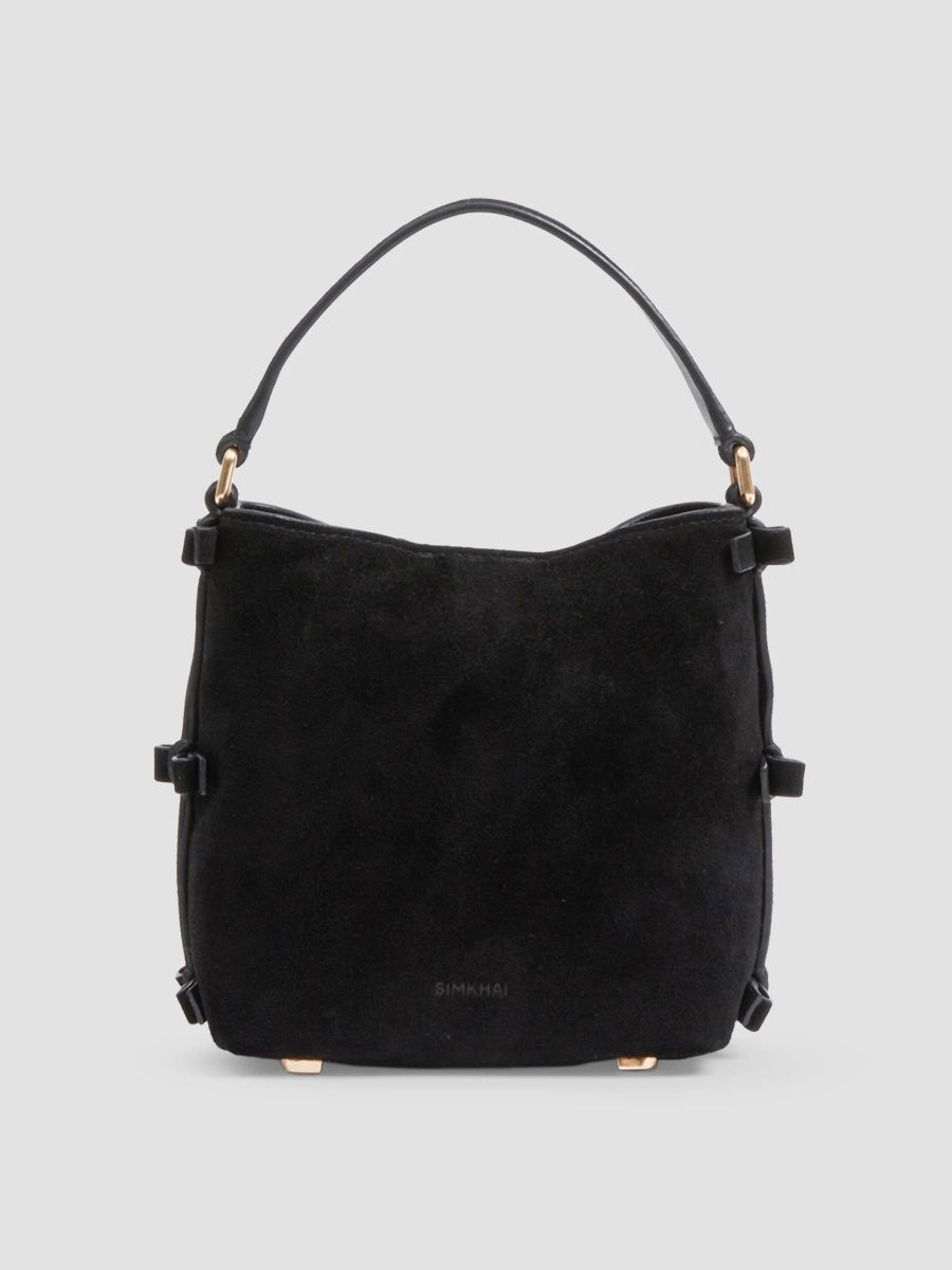 SIMKHAI Women's Beau Mini Suede Bucket Bag - Black