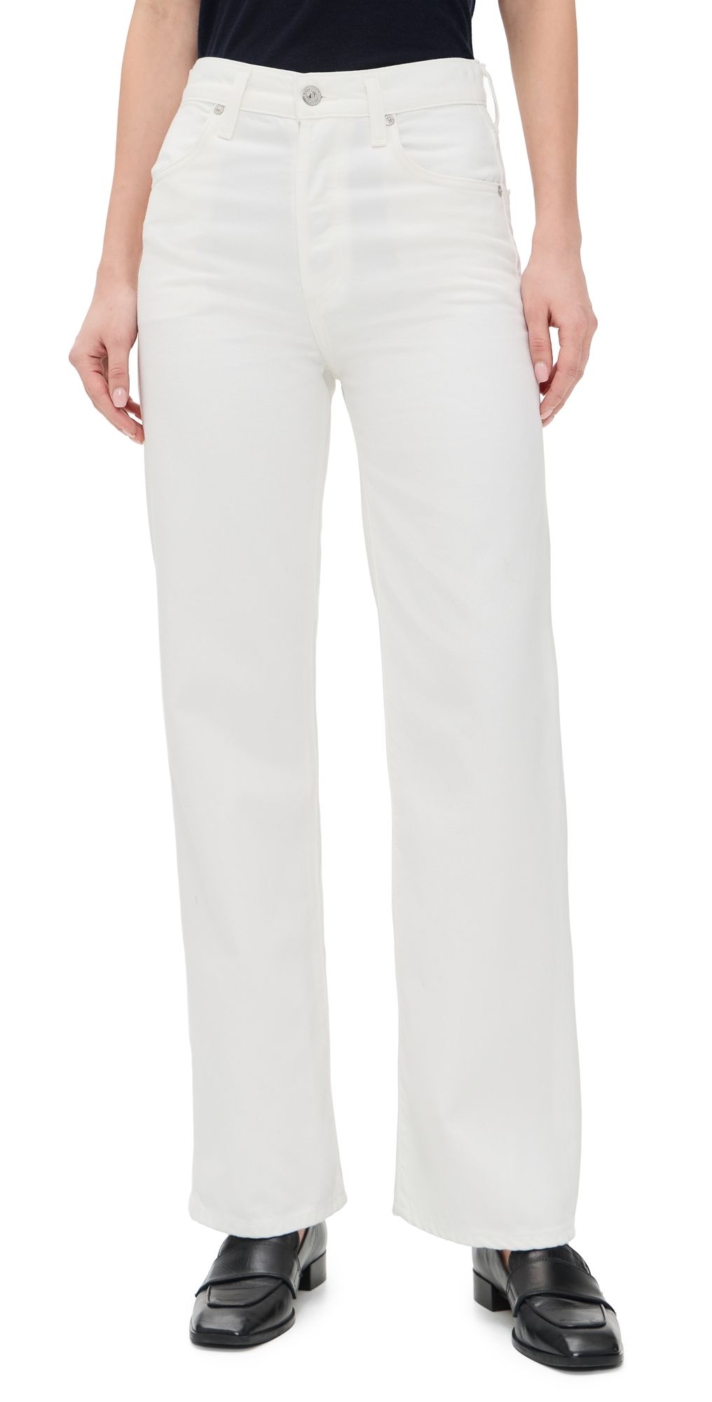 Citizens of Humanity Annina Straight Leg Jeans Soft White 34