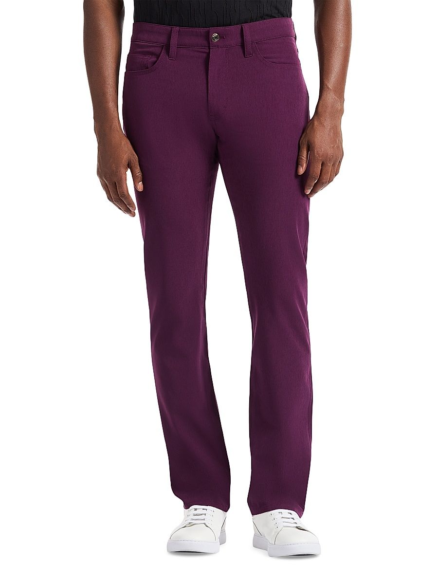 Men's Grady Straight-Leg Performance Pants - Berry - Size 36