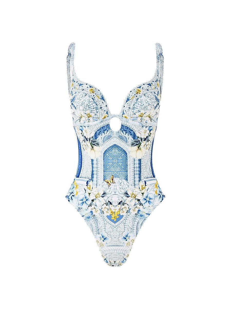 Women's De Nada Grenada Sweetheart One-Piece Swimsuit - De Nada Granada - Size XS