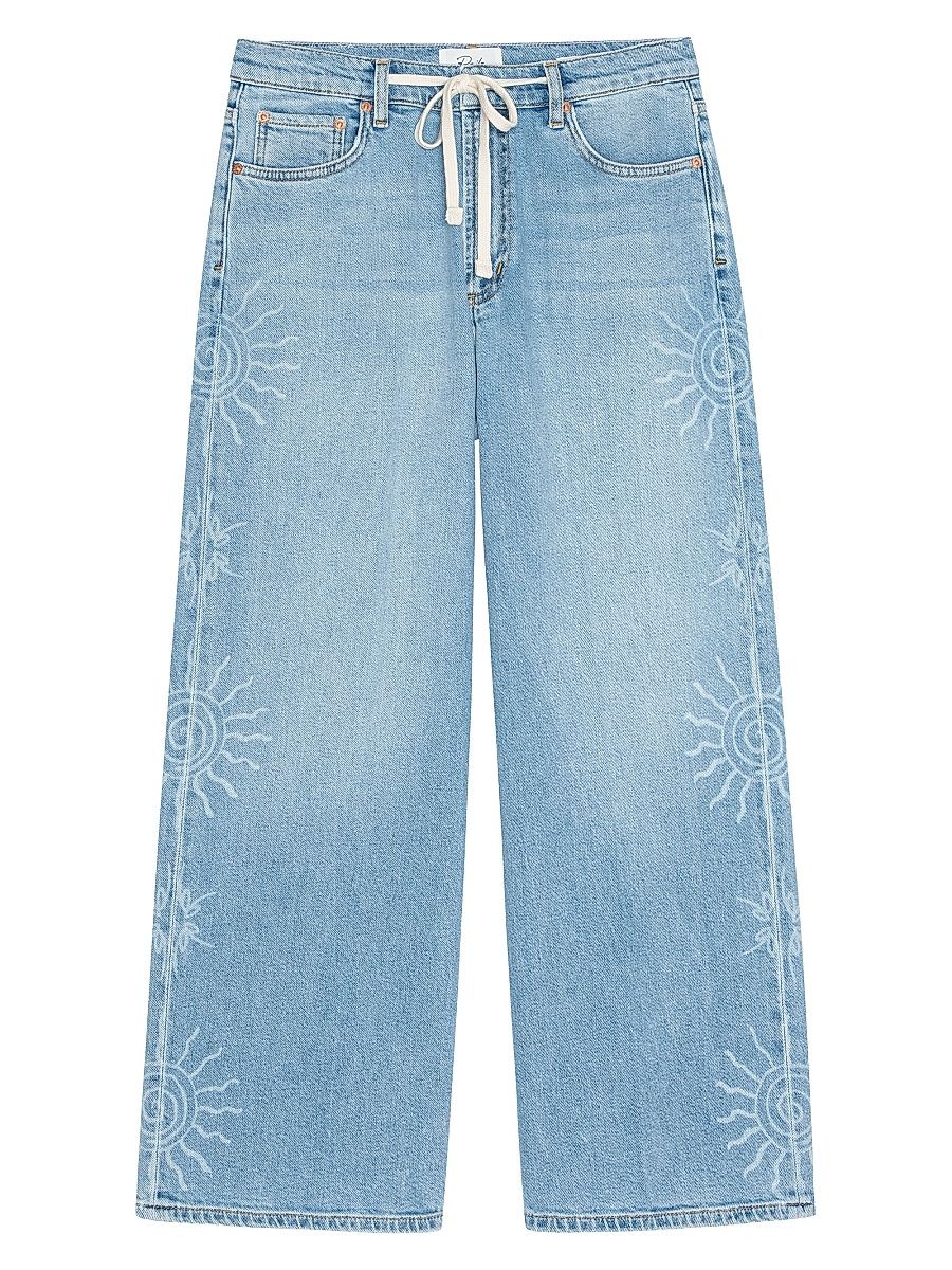 Women's Angeleno Cotton Crop Jeans - Soleil Laser - Size 32