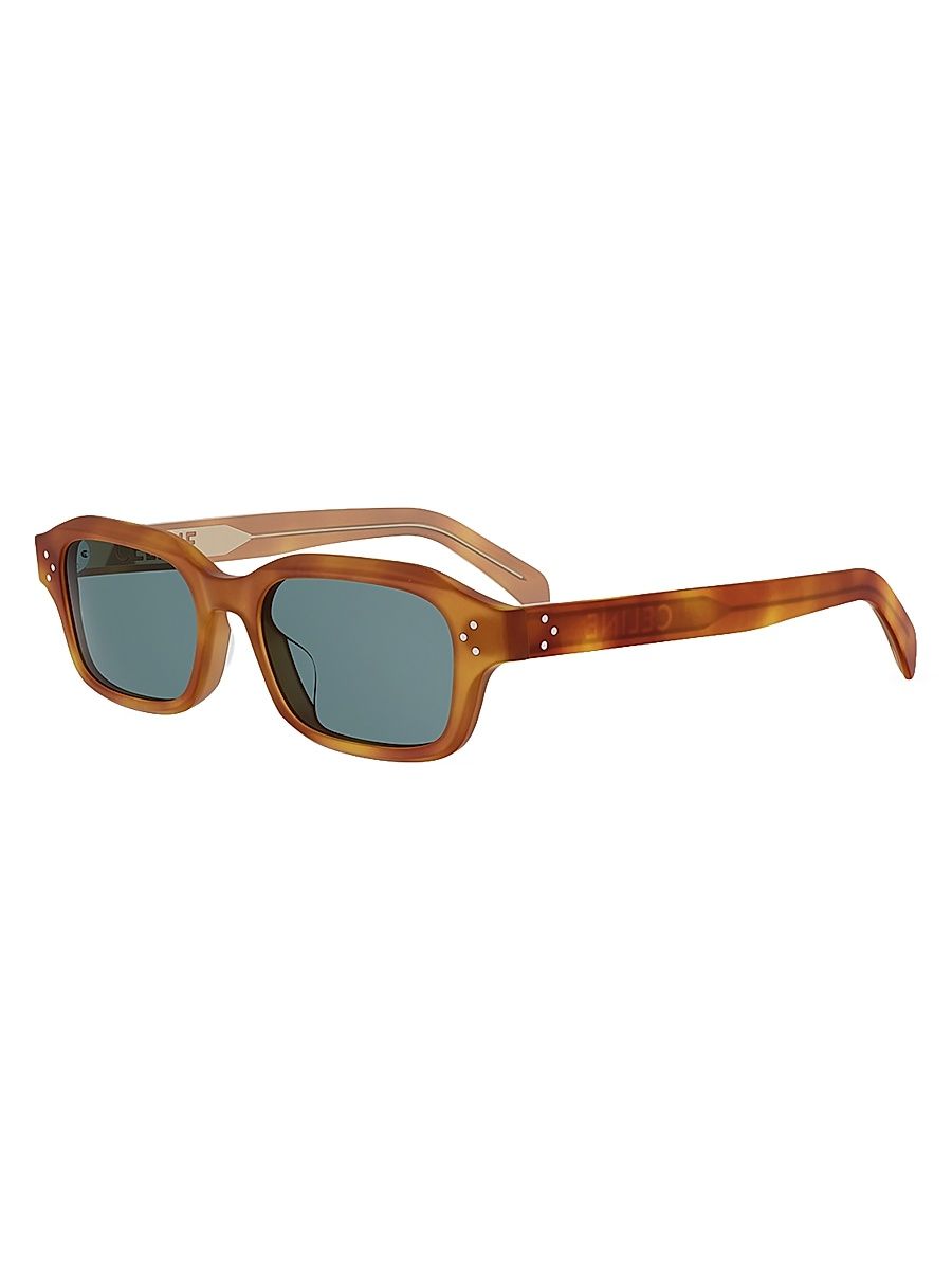 Men's 3 Dots 52MM Rectangular Sunglasses - Blonde Havana Blue