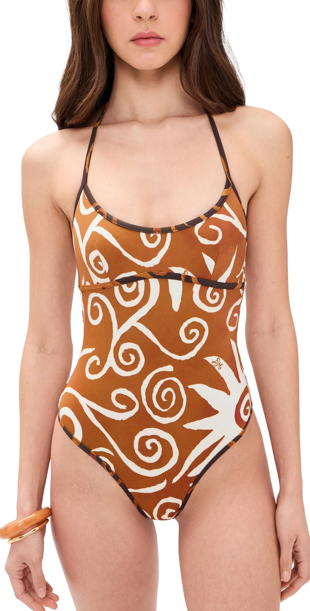 Damson Madder Della Reversible Swimsuit Brown 16