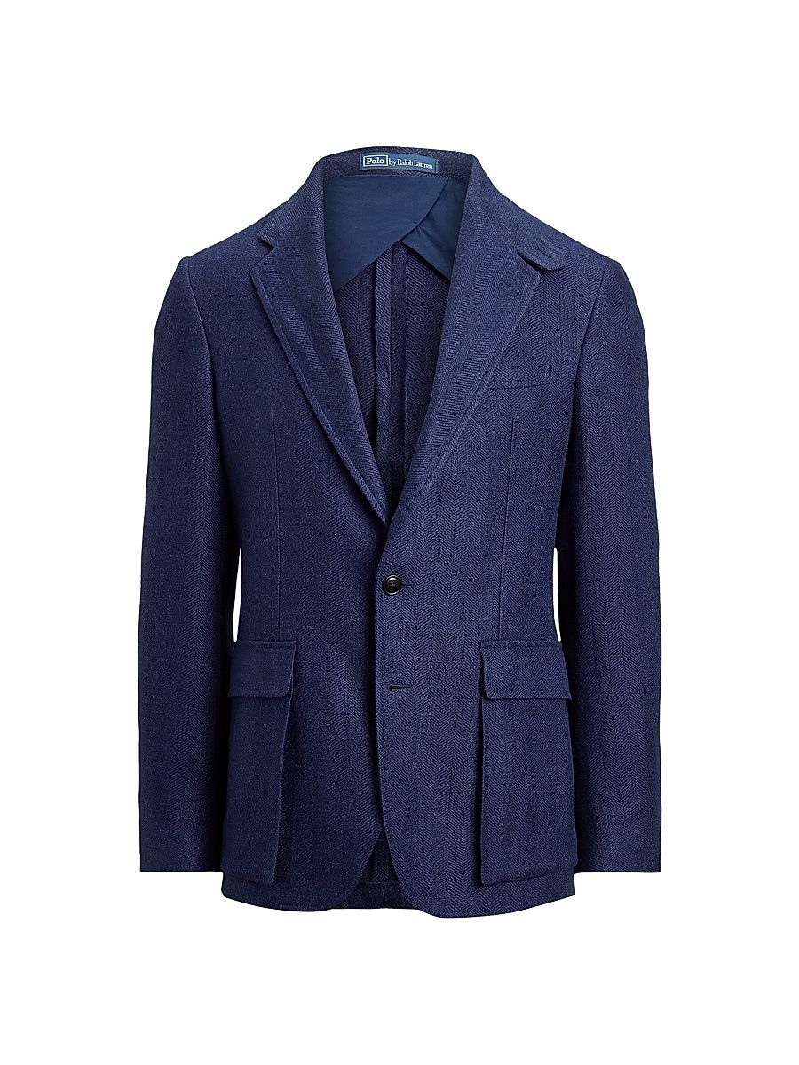 Men's RL 67 Tonal Herringbone Sport Coat - Navy - Size 46