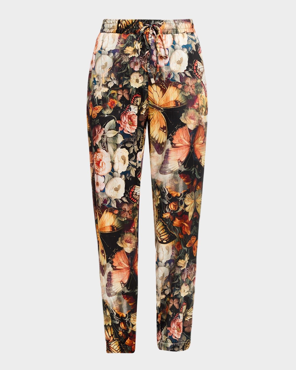 Genora Tapered Floral-Print Jogger Pants