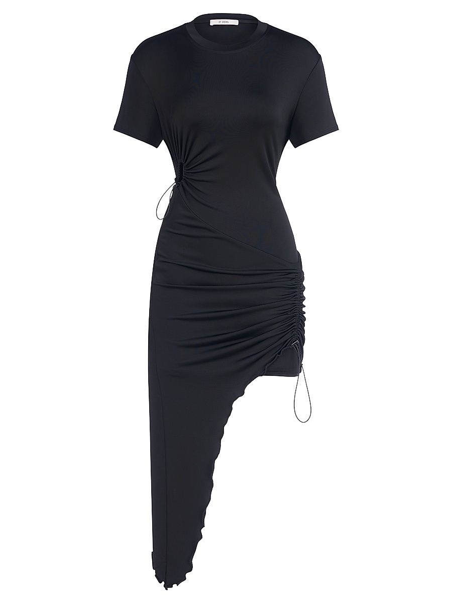 Women's Brielle Drawstring T-Shirt Dress - Black - Size 6