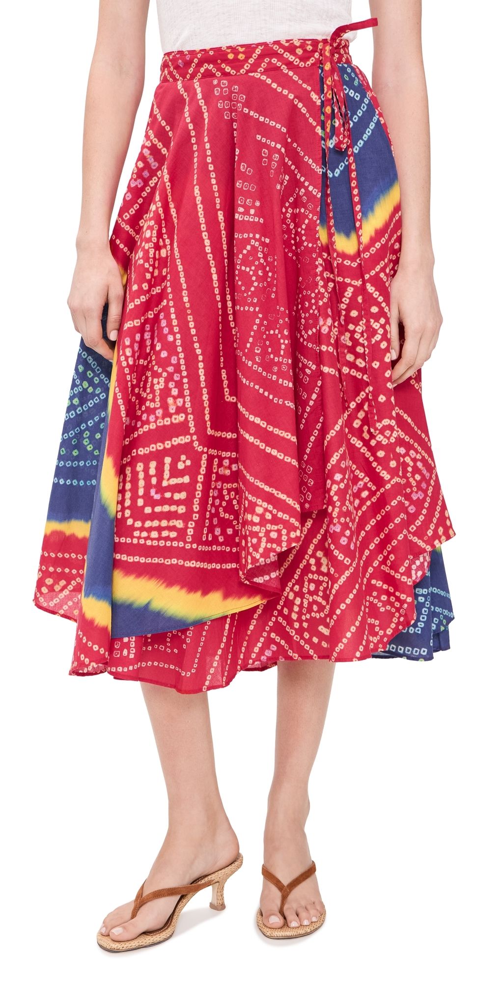 Polo Ralph Lauren Print Wrap Skirt Tie Dye Multi 0