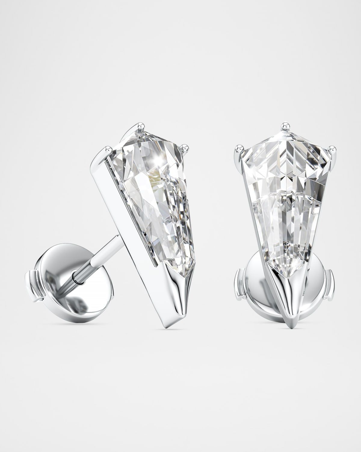 Phoenix Lab-Grown Diamond Stud Earrings in 18K White Gold