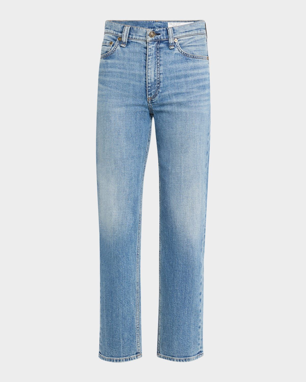Harlow Mid-Rise Ankle Straight Jeans