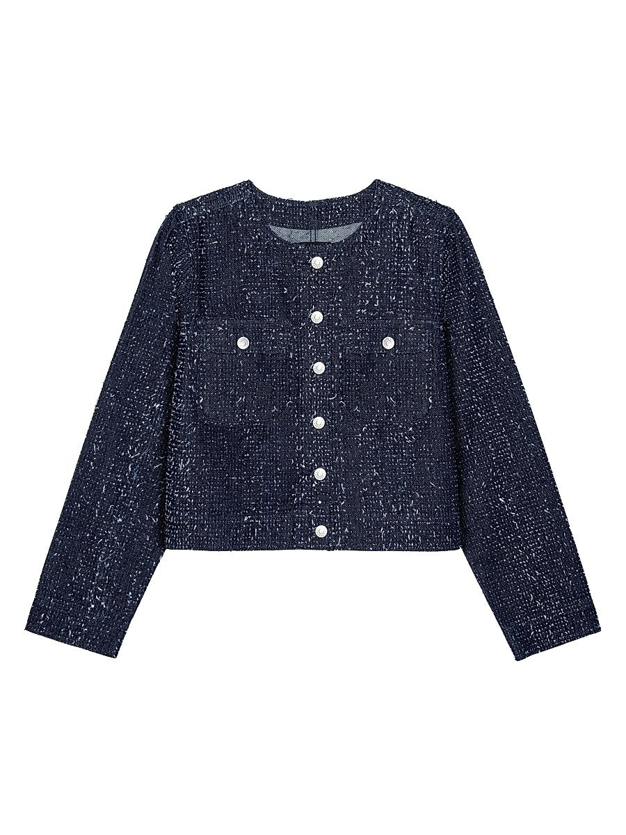 Women's Capistrano Denim Tweed Jacket - Denim Tweed - Size Medium