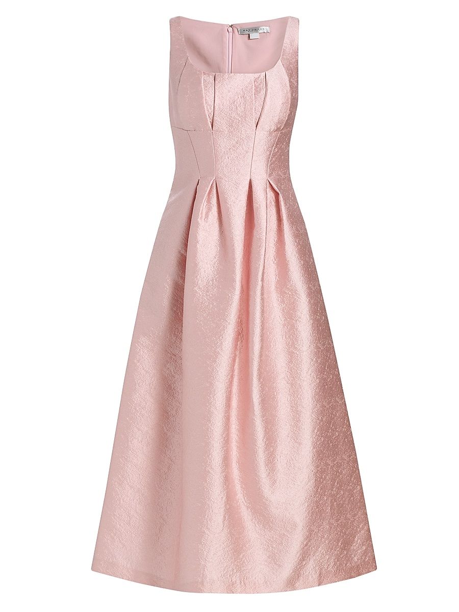 Women's June Jacquard Tea-Length Cocktail Dress - Ballet Pink - Size 16