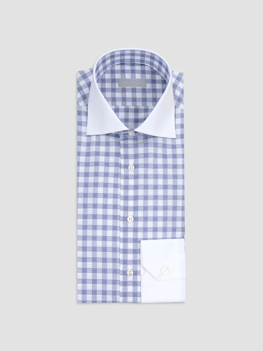 Stefano Ricci Men's Cotton Napoli Shirt - Blue - Size 17.5
