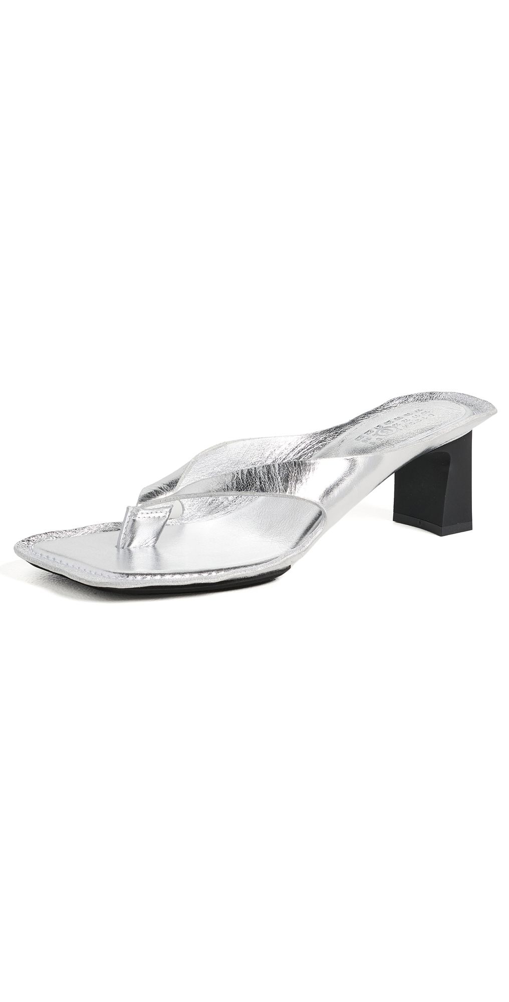 MM6 Maison Margiela Metallic Sandals Silver 36