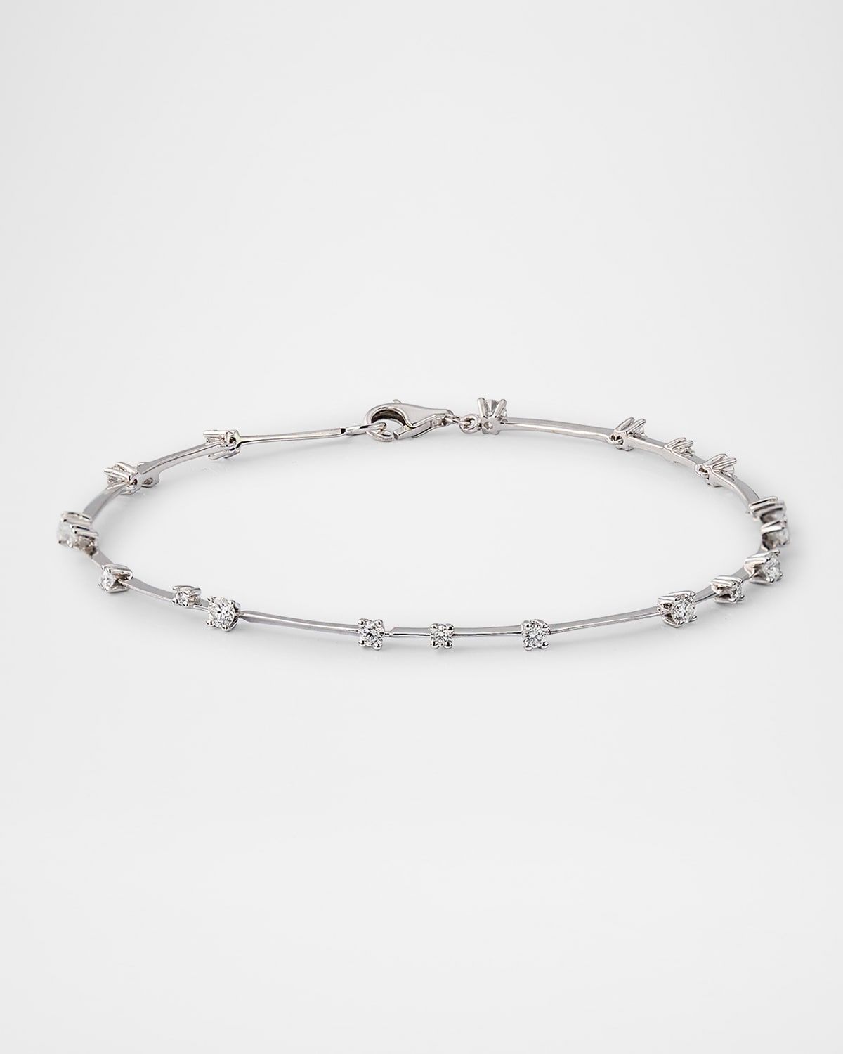 Solo Diamond Moveable Bar Bracelet, 7"L