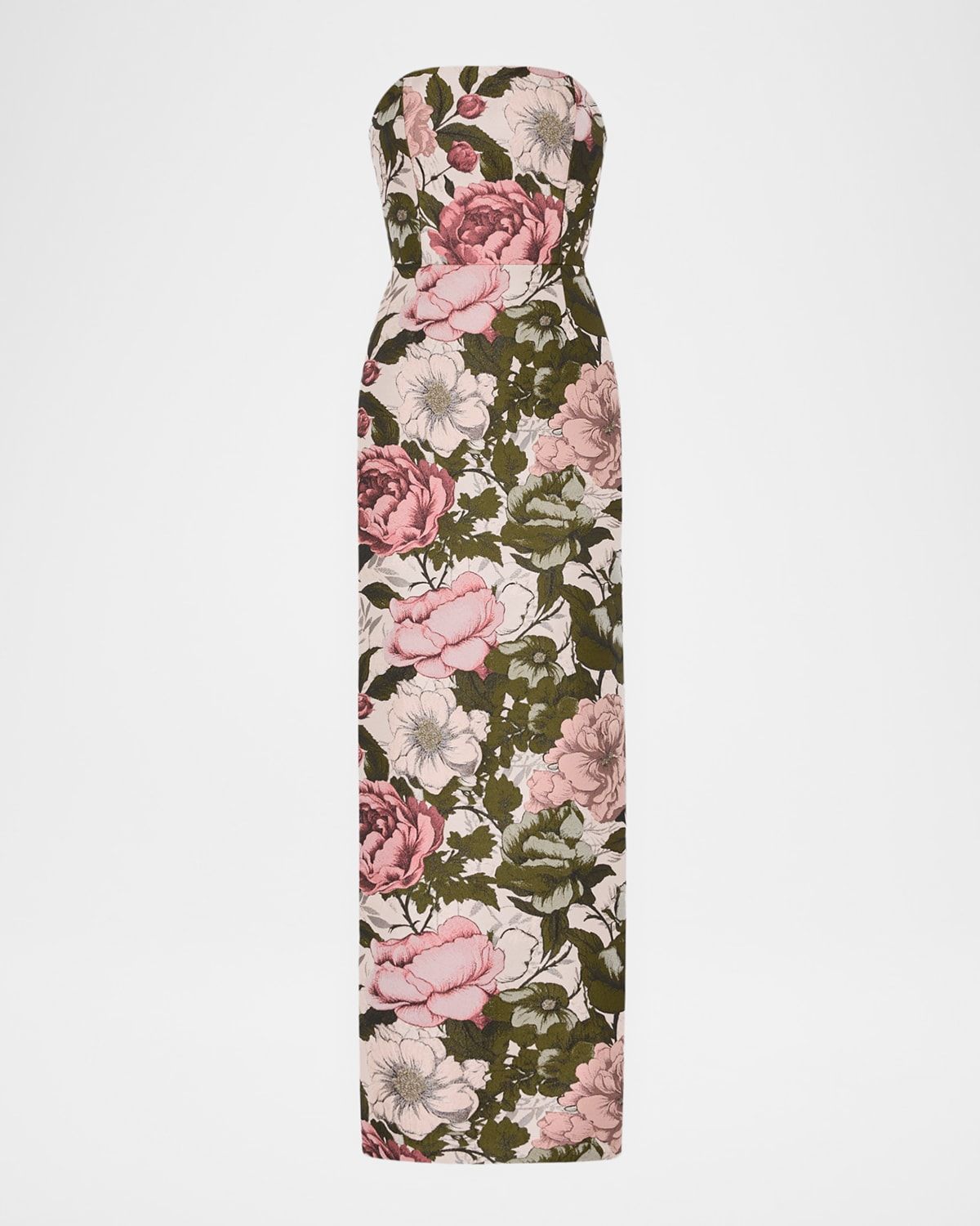Ella Strapless Jacquard Maxi Dress
