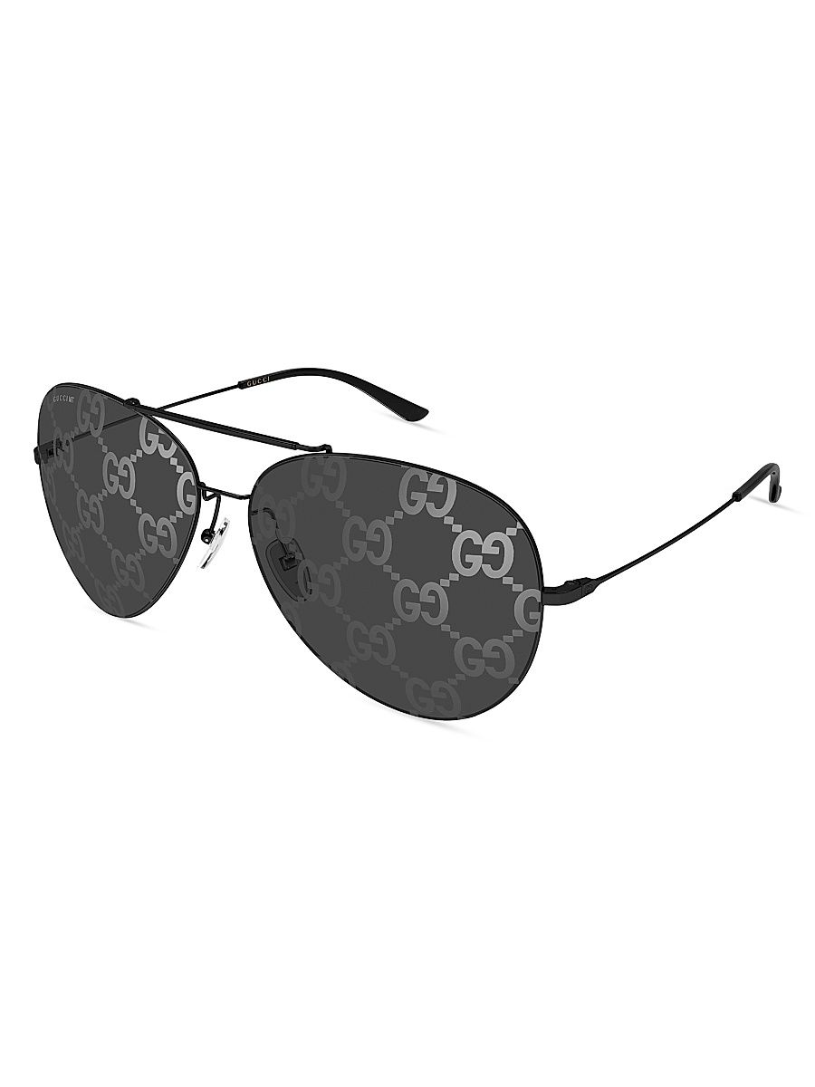 Men's GG Pilot Sunglasses - Black