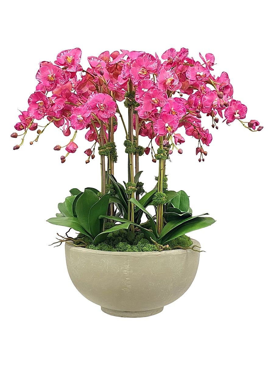 Everyday Newness Refresh Faux Orchid Arrangement - Purple White