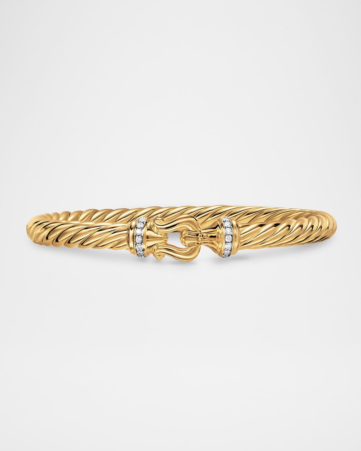 Cablespira Buckle Bracelet with Diamonds in 18K Gold