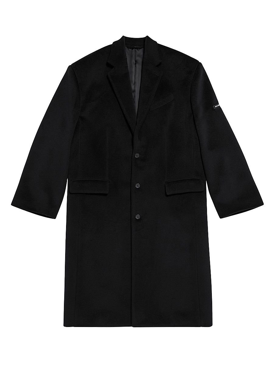 Skater Tailored Coat - Black - Size Large