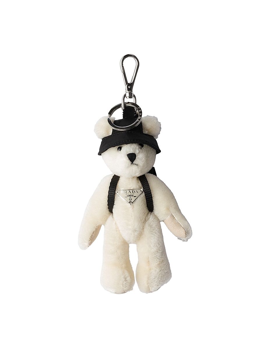 Women's Teddy Keychain Charm - White